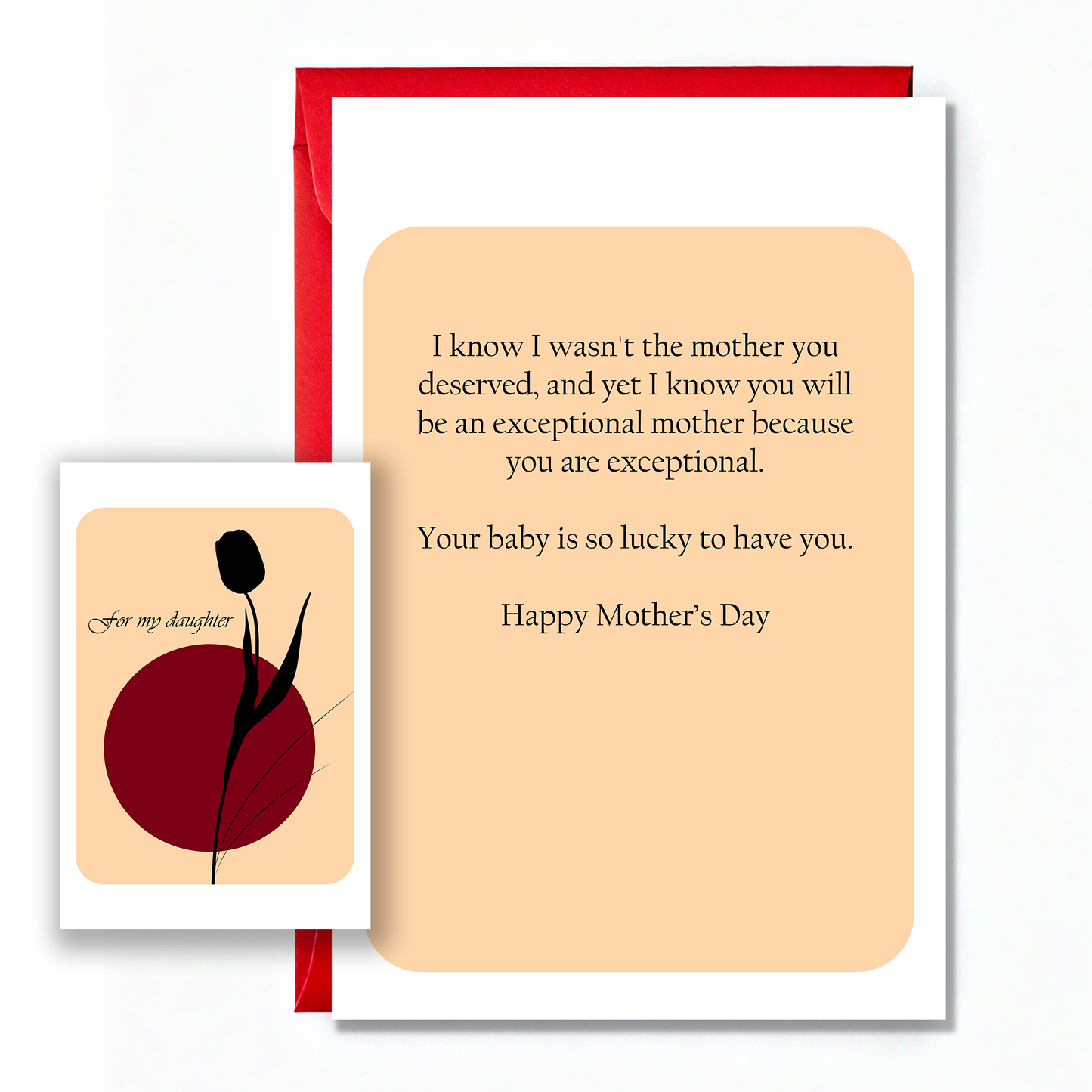 For your daughter - Apologetic Mother's Day Card for daughter