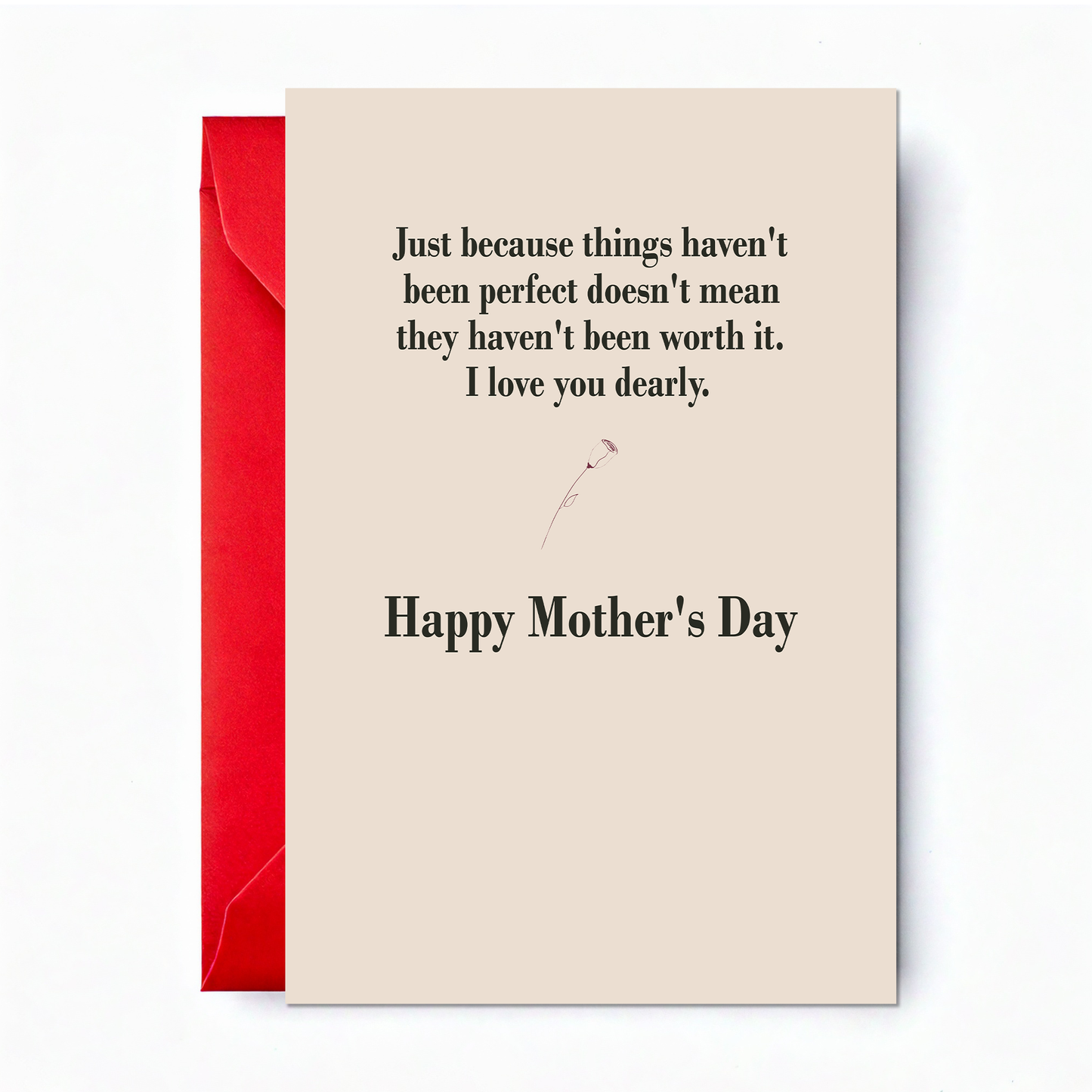 It's not perfect, but it's worth it - Mother's Day Card