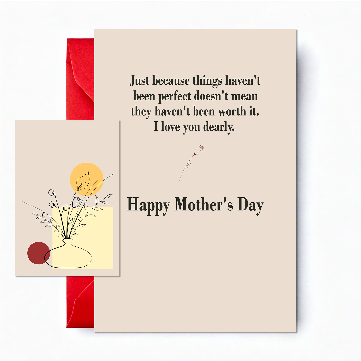 It's not perfect, but it's worth it - Mother's Day Card