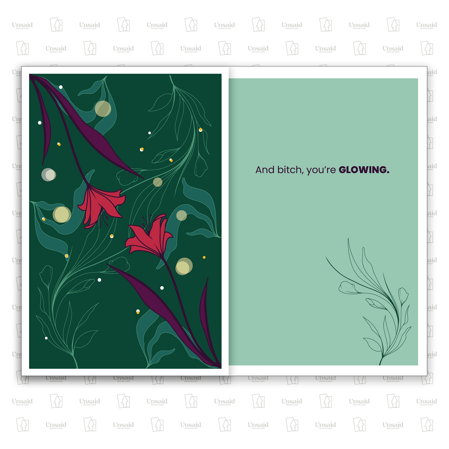You're Glowing - Breakup and Divorce card