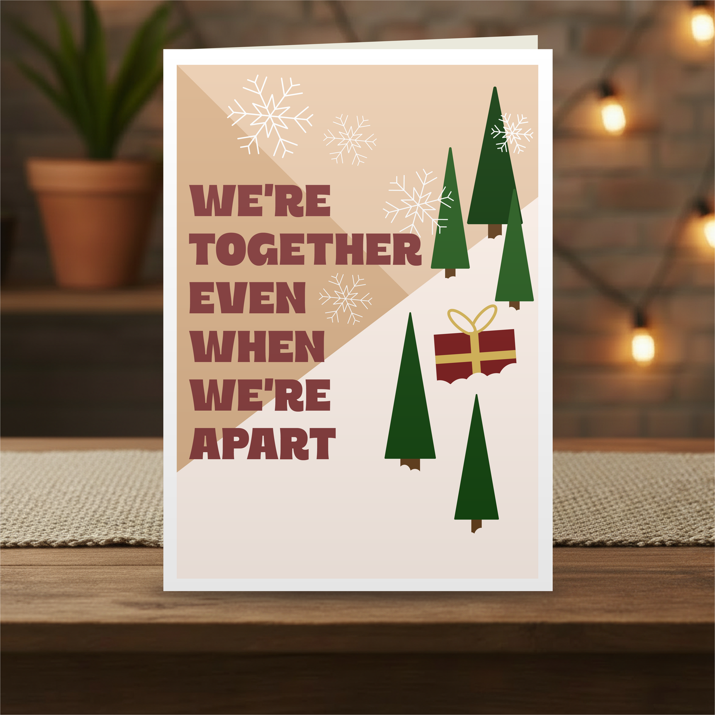 A Far Away Christmas - Christmas card for long-distance, military personnel