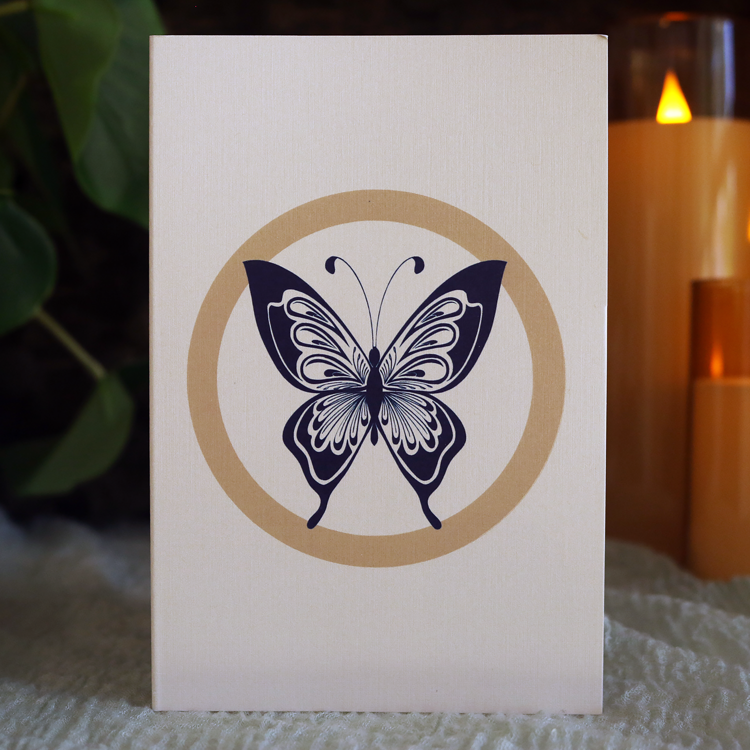 Mother's Day card for grieving child with hand-drawn butterfly on front