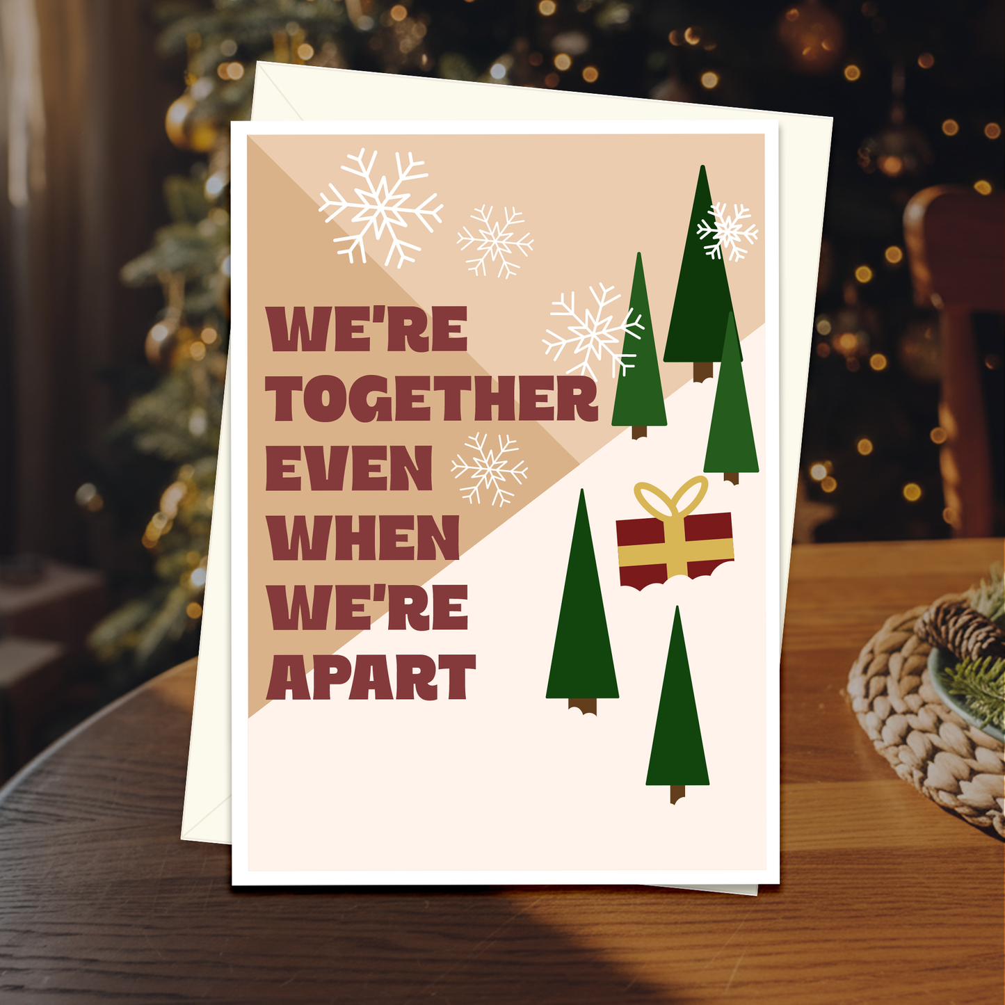 A Far Away Christmas - Christmas card for long-distance, military personnel