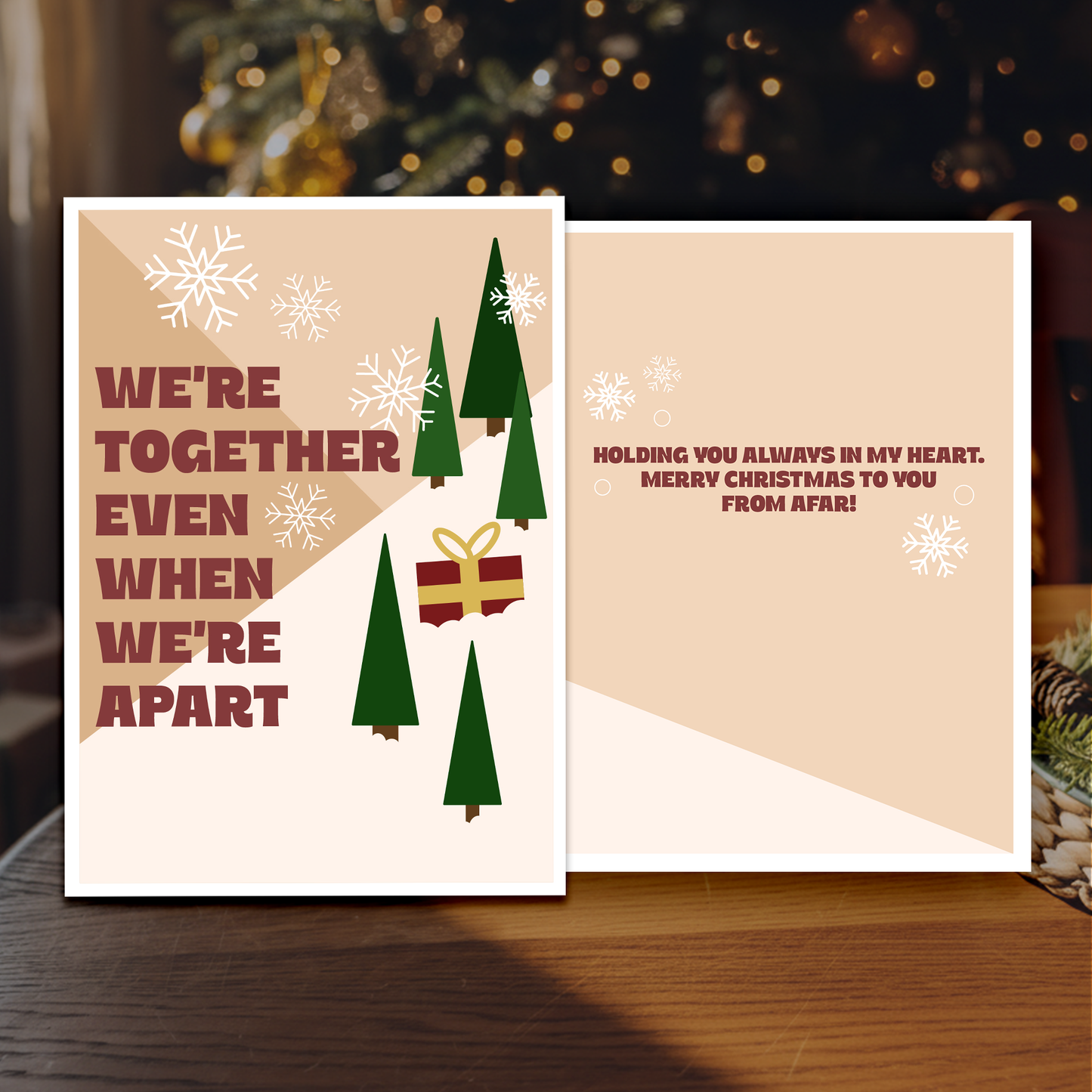 A Far Away Christmas - Christmas card for long-distance, military personnel