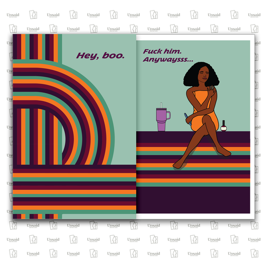Fuck him - Breakup and Divorce card