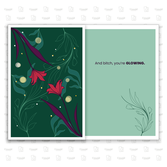 You're Glowing - Breakup and Divorce card